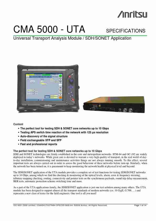 Anritsu Dishwasher CMA 5000 - UTA-page_pdf